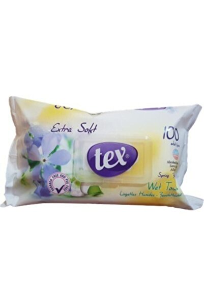 Tex Bahar Kokulu Islak Mendil 100lü Kapaklı