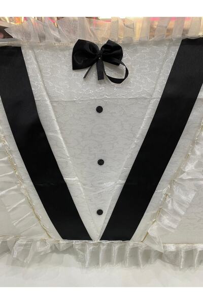 Aksuhome Damat Figürlü Bohça Söz Nişan Hurcu Çeyizlik, Damat Bohçası 40x35 Ölçü