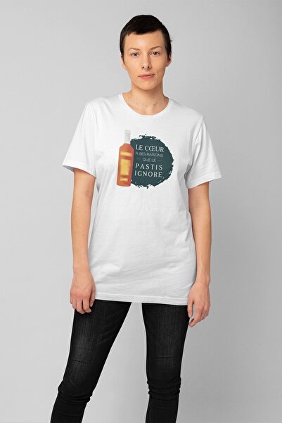 ErTaPassage Γυναικείο μπλουζάκι White French Drink B με τύπωμα - T4834564