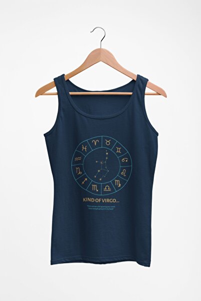 Raf Coll Tricou de damă bleumarin cu bretele cu imprimeu digital