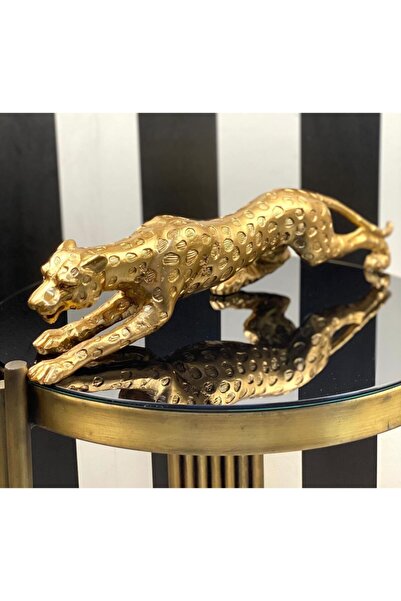 Mirsa Global Leopar Gold Dekoratif Biblo
