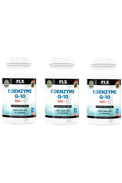 FLX Coenzyme Q10 and Alpha Lipoic Acid L-Carnitine - 100 Mg 180 Tablets X 3 Boxes