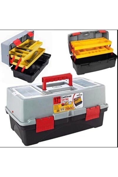 Süper Bag 21'' Takım Çantası 2 Raflı (gri) Açılır Raflı