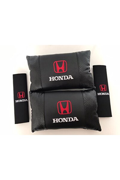 OEM Honda Nakışlı Civic Fc5 Crv Deri 1 Çift Boyun Yastık Ve 1 Çift Kemer Pedi