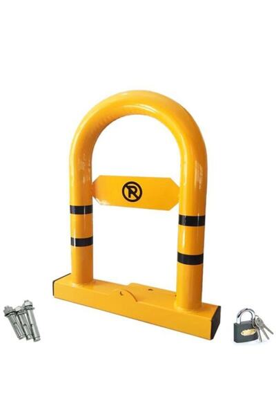 İlgi Trafik Otopark Bariyeri Kilitli Sarı Otopark Demiri (asma Kilit Çelik Du...