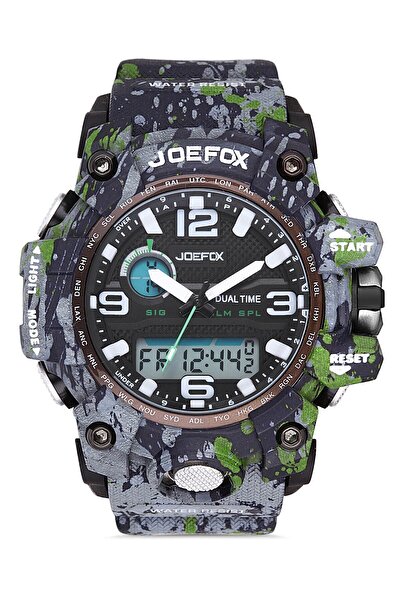 Joefox Erkek Kol Saati Dijital Analog Slikon Kordon 1235