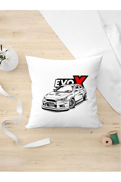 Panorama Ajans Κάλυμμα μαξιλαριού Mitsubishi Lancer Evo X 10 Special Design για τους λάτρεις του αυτοκινήτου
