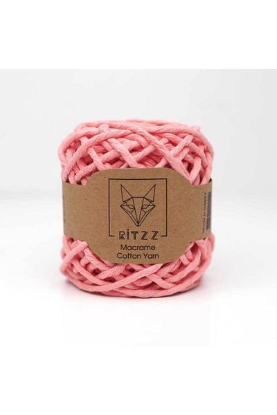 Ritzz Τυφλό βαμβακερό σχοινί μακραμέ 3mm Puppy Mouth - 100 γραμμάρια