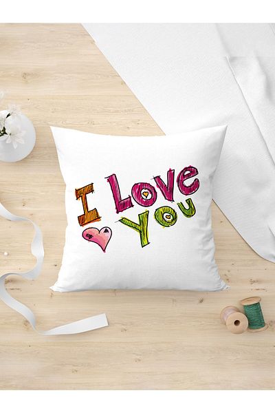 Panorama Ajans I Love You Special Design Μαξιλαροθήκη Δώρο για Φίλους Εραστές