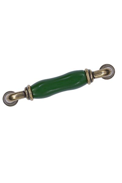 Porcellana Perla Porcelain Handle Cabinet Drawer Furniture Kitchen Handle Sapphire 96Mm-Antiqueyellow-Green-Stk384