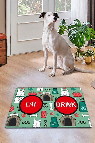 Chilai Home Hut Bowl Cat Dog Food Training Mat and Feeding Mat Pvc