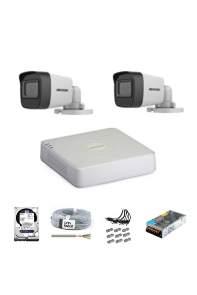 Hikvision Haıkon 2 Kameralı Güvenlik Kamera Hazır Set