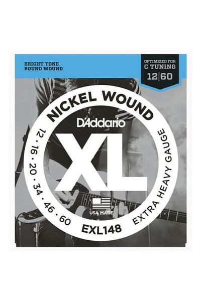 ezgicanmusic Daddario Exl148 - Extra Heavy Electric Guitar String Set, Xl, 12-60