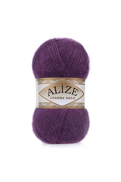 Prestij Boncuk Alize Angora Gold Yarn 111 Plum - Πλεκτό ζακέτα, πουλόβερ και γιλέκο