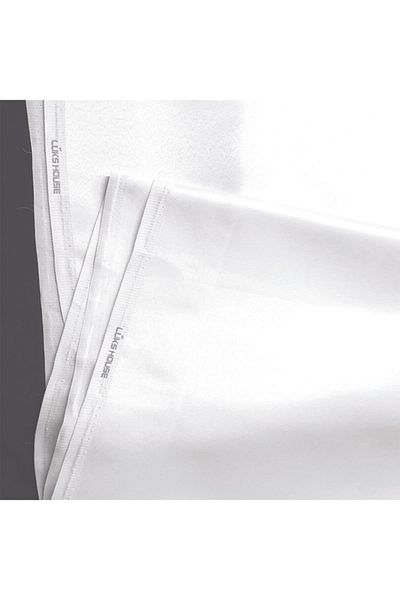 lüks House Luxury White Linen Sunshade - Curtain Colored
