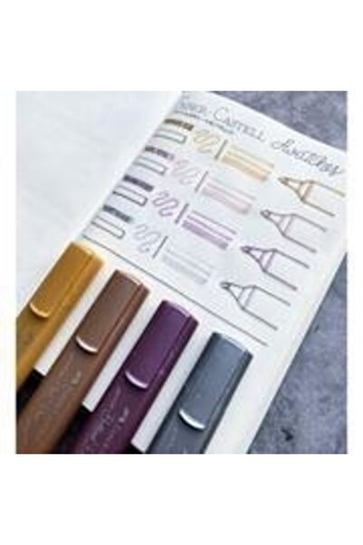 Faber Castell Fosforlu 4 Lü Set Kalem 46 Metalik Rose Silver Yakut Gold