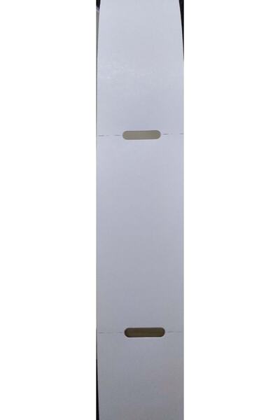 BY&DK 100x38 350 ملصق رف من الورق المقوى الحراري المكسو بفتحة في المنتصف