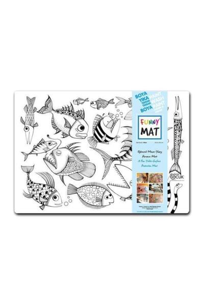 Akademi Çocuk Funny Mat 48x33cm Balık Sürüsü Yaz Sil Boyama
