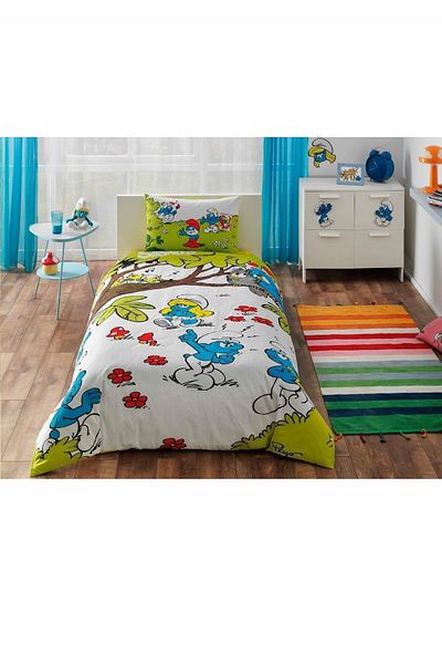 Taç Αδειτωμένο Πλήρες Σετ Smurfs 4 Seasons για Μονό Άτομο