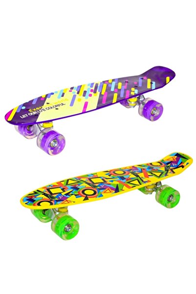 Genel Markalar Desenli Küçük Işıklı Kaykay 56 cm