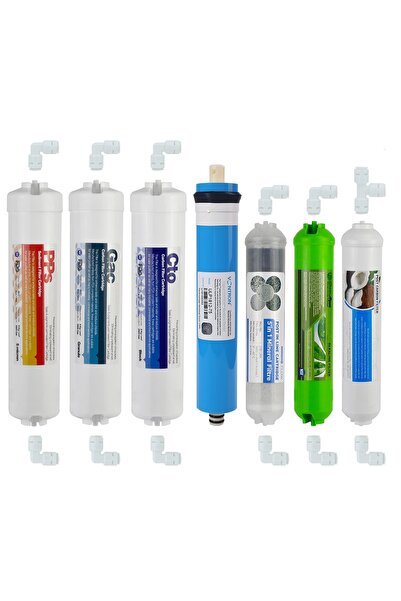 SULOOK Kapalı Kasa Su Arıtma Cihazı 7 Li Inline Filtresi Seti 11 Aşamalı Vontron Membran