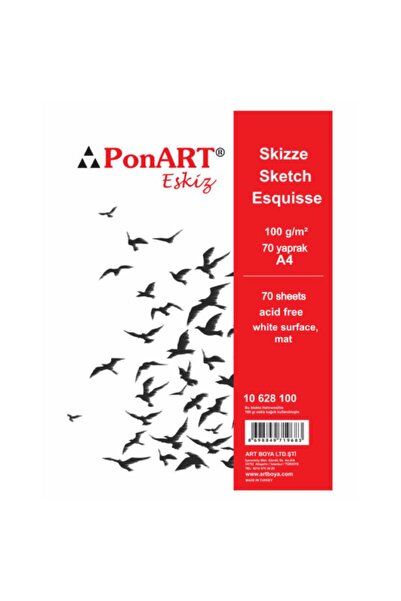 Ponart Sketch Block 100gr A4 70 Sheets