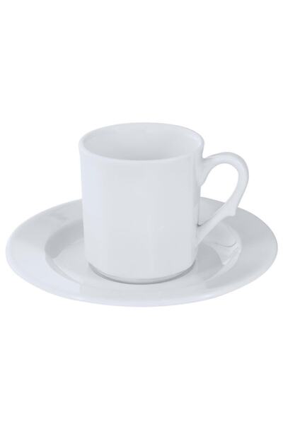 Güral Porselen Köşeli Kahve Fincanı 65 Cc 12 Adet