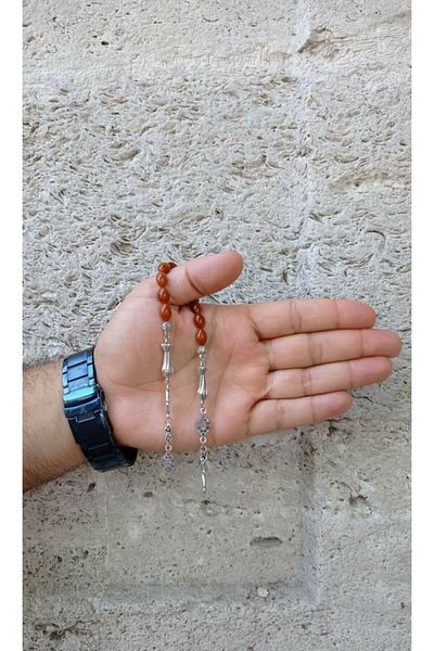 RD EKOAVM 7*10 Mm Zaza Prayer Beads - Acrylic Made, Brown