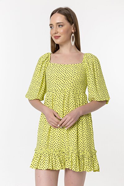 Swass Μίνι φόρεμα με κίτρινο σχέδιο