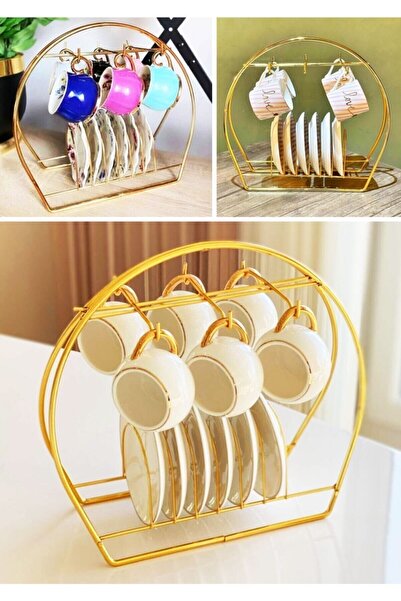 ellahomedekor Metal Kahve Fincan Standı