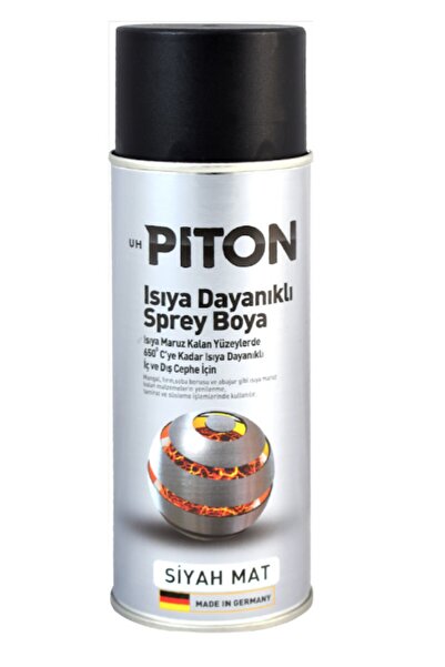 Piton Isıya Dayanıklı Spey Boya 400 ml Mat Siyah