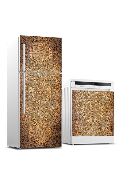 StickerArt Buzdolabı Ve Bulaşık Makinası Beyaz Eşya Sticker Kaplama Osmanlı Oyma