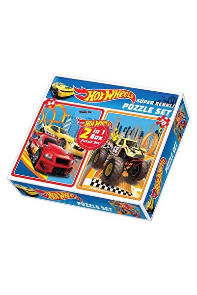 LTG Nova 1535 Diytoy Super Colorful 2 Piece Puzzle Set - Hot Wheels / 54+70 P...