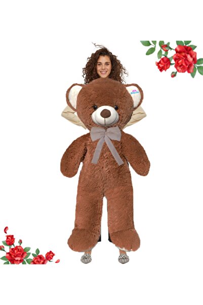 hediyecik 130 cm Efsane Papyonlu Büyük Sevimli Ayıcık Kahve