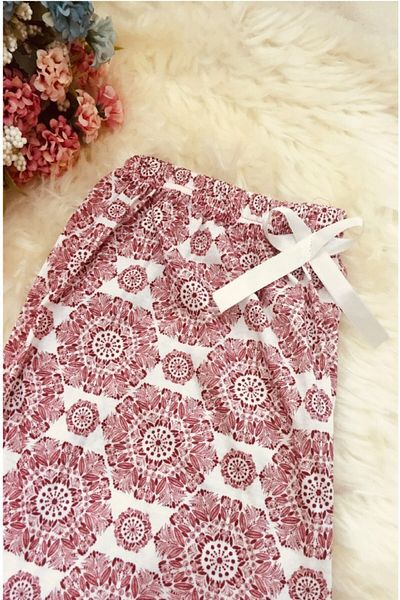 Altınay Women's Pocketless Cotton Summer Pajama Bottoms B15