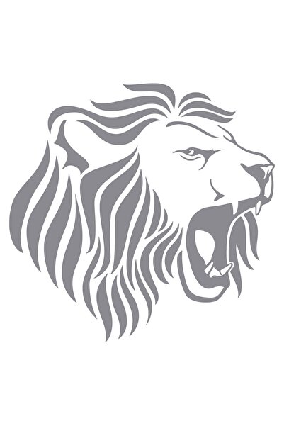 Dijitonline Aslan Sticker Siyah 30cm