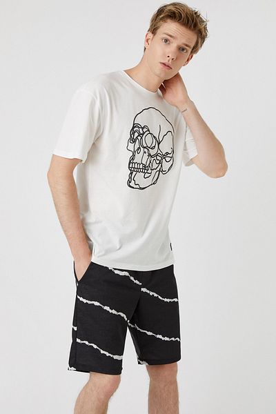 Koton Bavlněné tričko s potiskem Oversize