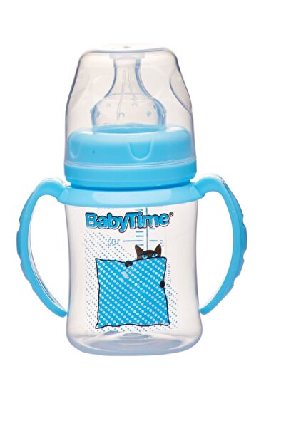 Babytime Baby Time Bt078 Wide Mouth Pp Feeding Bottle with Handle 150 ml - Blue
