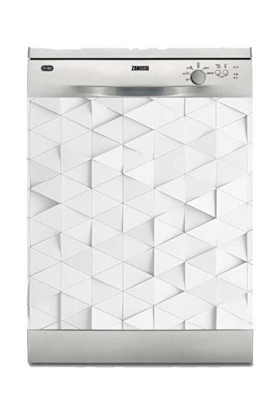 StickerArt Bulaşık Makinesi Sticker Kaplama Beyaz  3 Boyutlu Üçgen