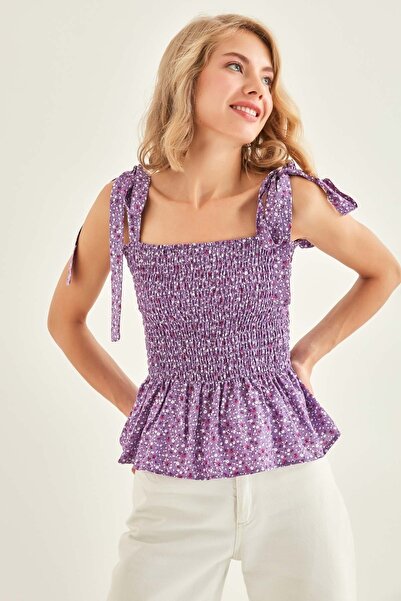 Vitrin Blouse - Purple - Fitted