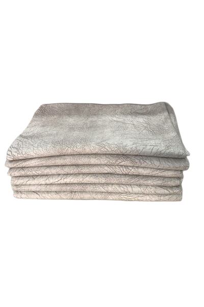 ÇEYİZDÜNYAM 175x215 غطاء أريكة معرق بقاعدة مانعة للانزلاق أبيض-منك أبيض
