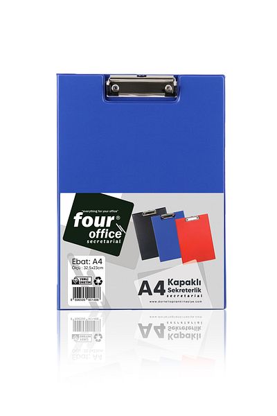 Four Office سكرتارية زرقاء مقاس A4 مع غطاء