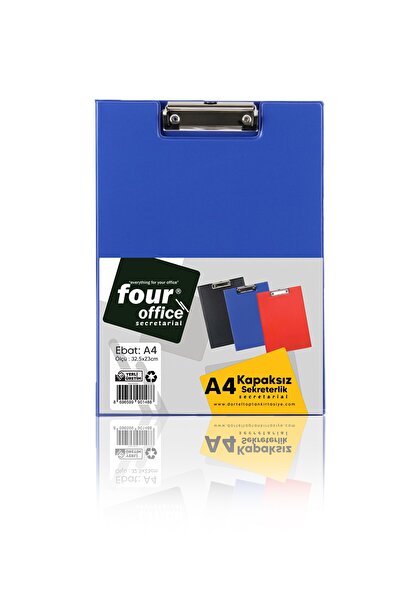 Four Office سكرتارية زرقاء بدون غطاء مقاس A4