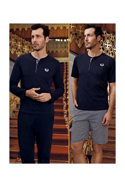 CAPSELLA Ανδρικό Σετ Πιτζάμα 5 τεμαχίων Navy Blue