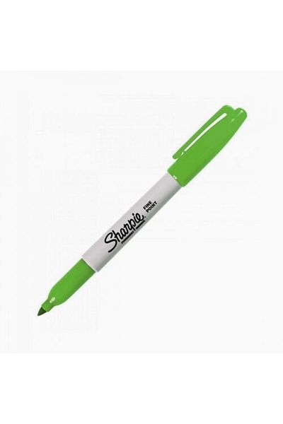 Sharpie Permanent Fine Round Tip Lime Green 2 Pieces