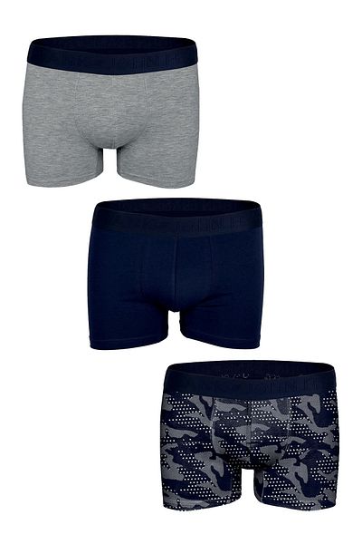 John Frank Multicolored Campus Men's Casual Style Triple Boxers
