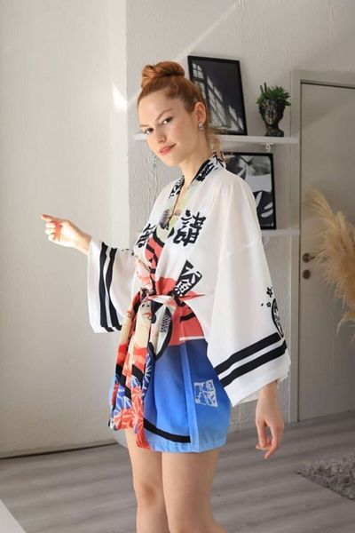 VOLT CLOTHİNG White Collar Kimono