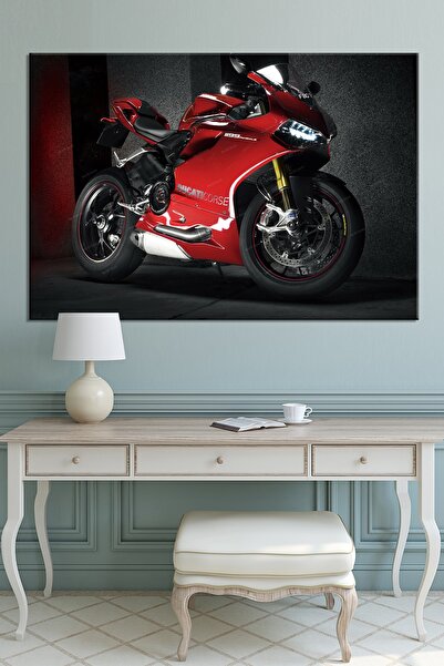 Morfil Sanat Atölyesi Motosiklet Motorcycle Dekoratif Kanvas Tablo
