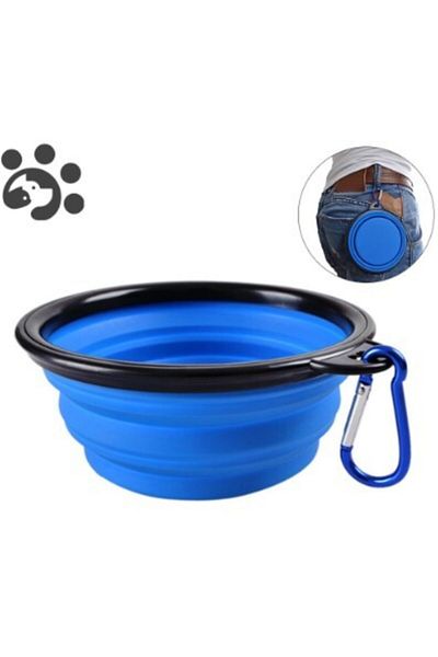 SARFEX Foldable Cat Dog Food and Water Bowl 350 Ml