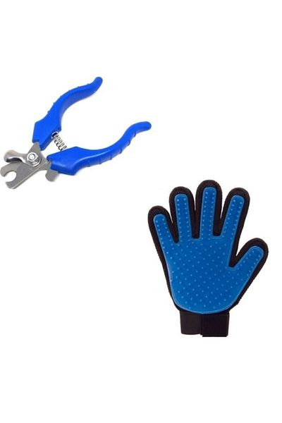 SARFEX Cat Dog Hair Collector Gloves & New Model Nail Clipper Set of 2